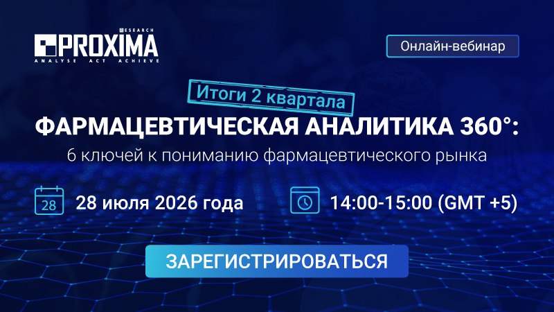 Фарманалитика 360°: 6 ключевых цифр фармрынка Казахстана во II квартале 2026
